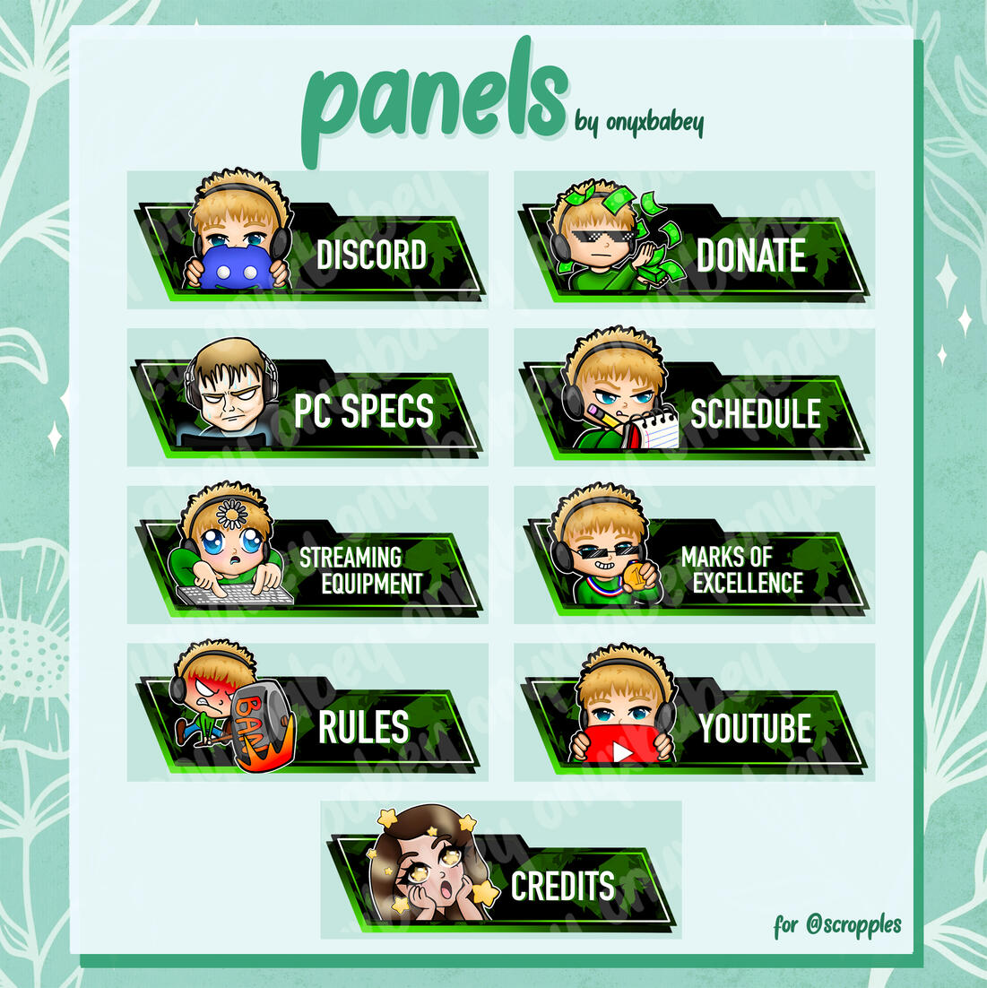 Panel Set for Scropples